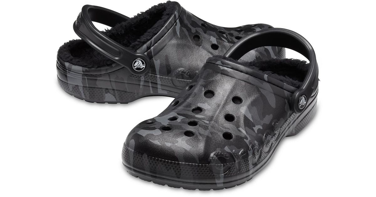 camo crocs lined