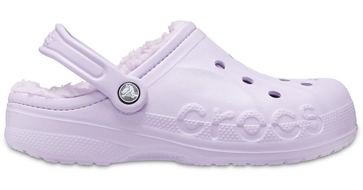 pink baya lined crocs