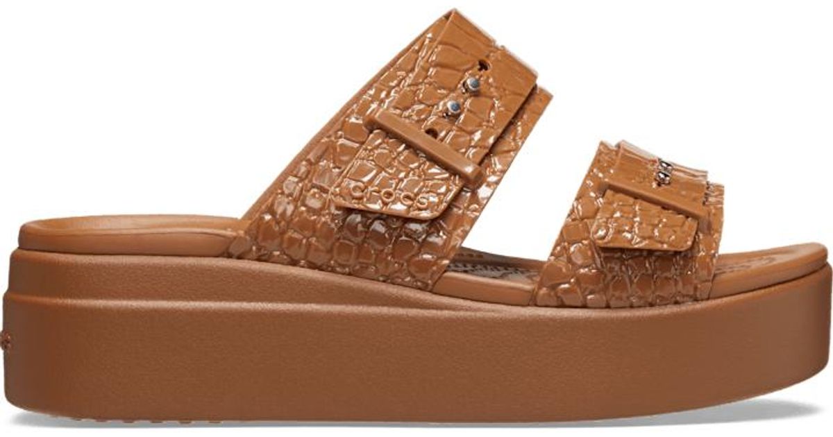 Crocs™ Brooklyn Croco Shine Buckle in Black Lyst