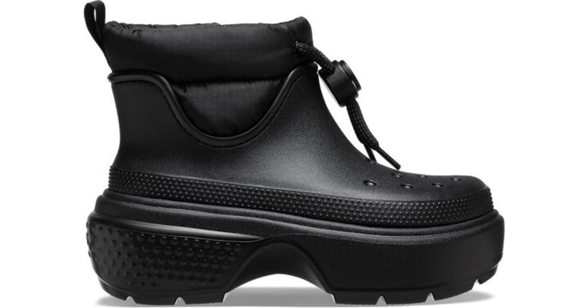 Crocs™ Stomp Puff Boot in Black | Lyst