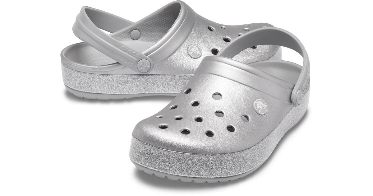 silver crocs