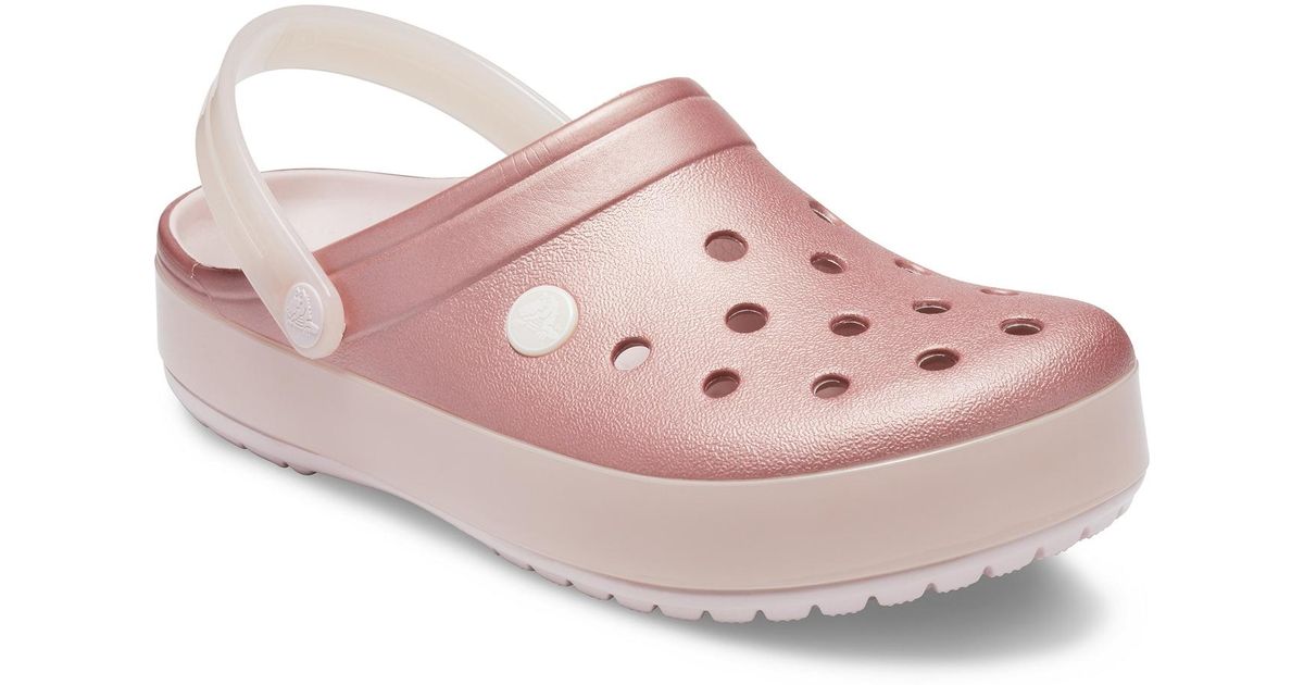 barely pink crocs