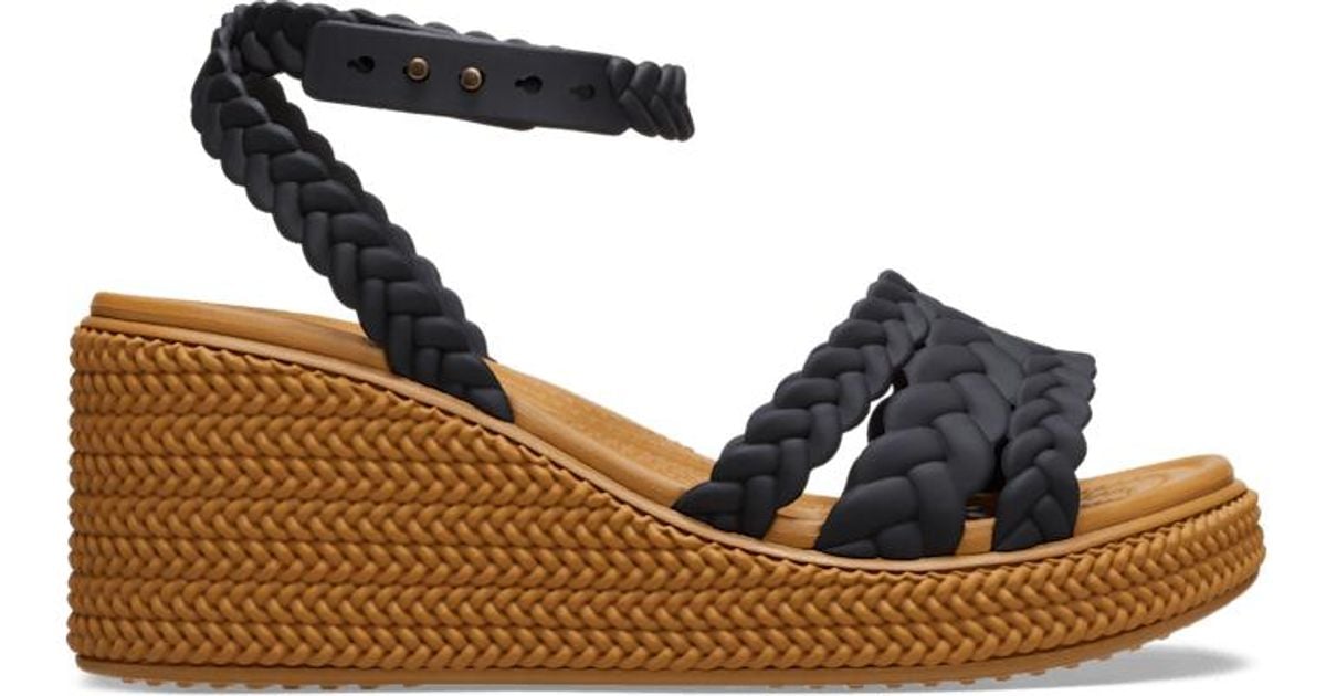 The Manhattan Croc-Effect Wedge Boots