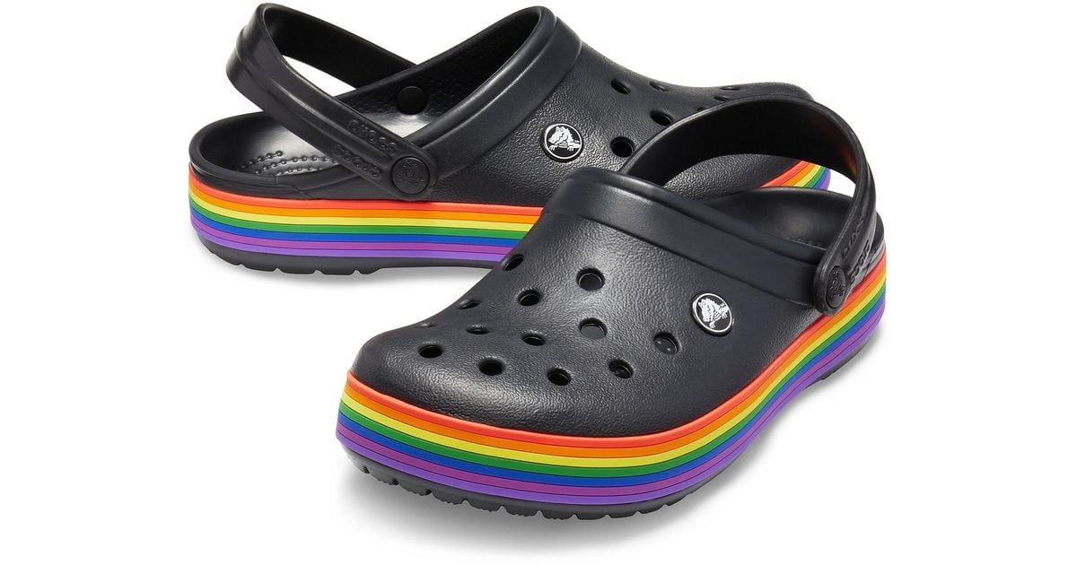 Crocs™ Black / Multi Crocband Rainbow Clog | Lyst