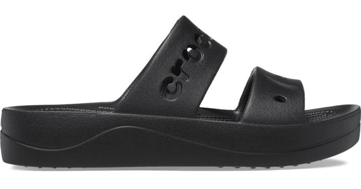 Crocs™ Baya Platform Sandal in Black | Lyst