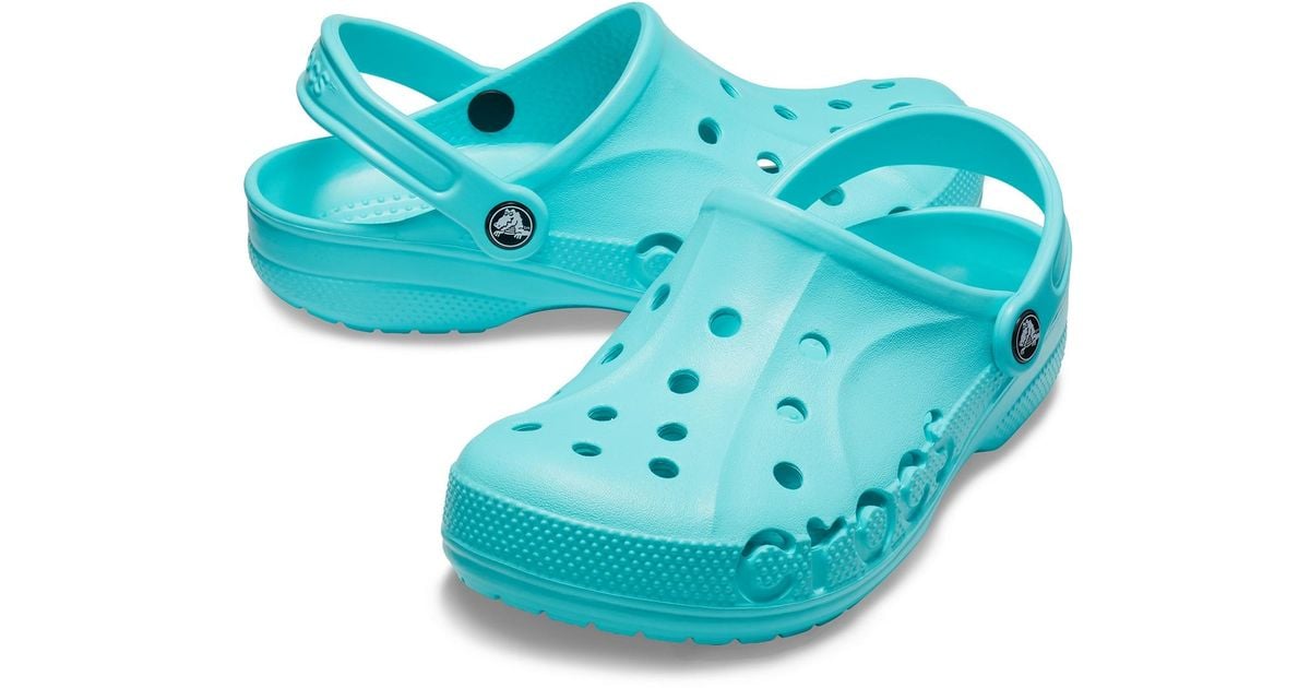 pool blue crocs