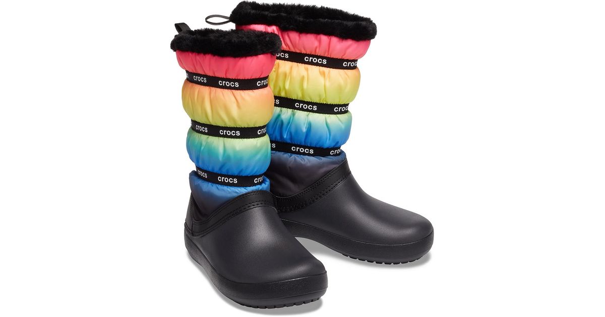 Crocs™ Crocband Neo Puff Winter Boot in Black | Lyst