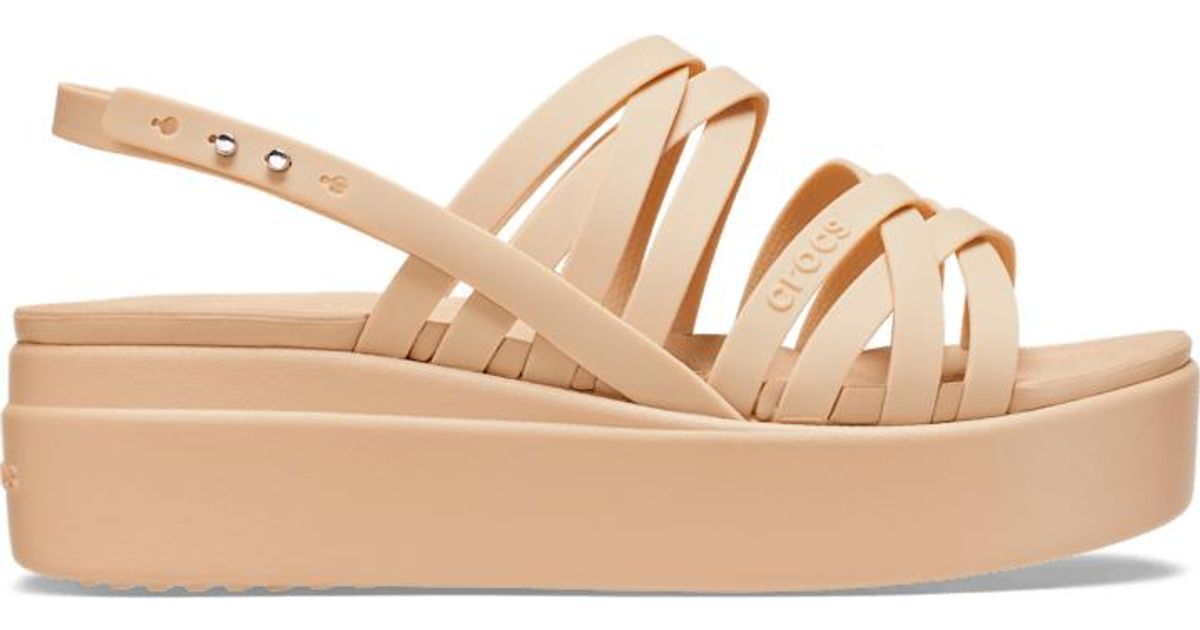 crocs ™ brooklyn strappy low wedge women's