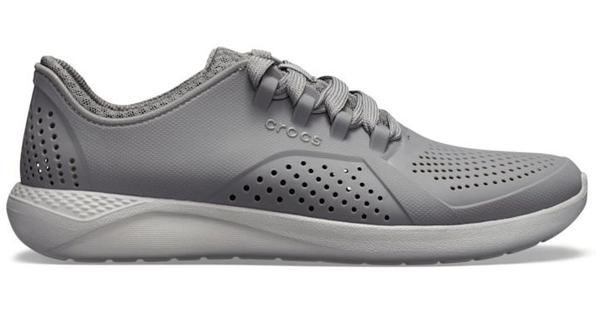 gray croc sneakers