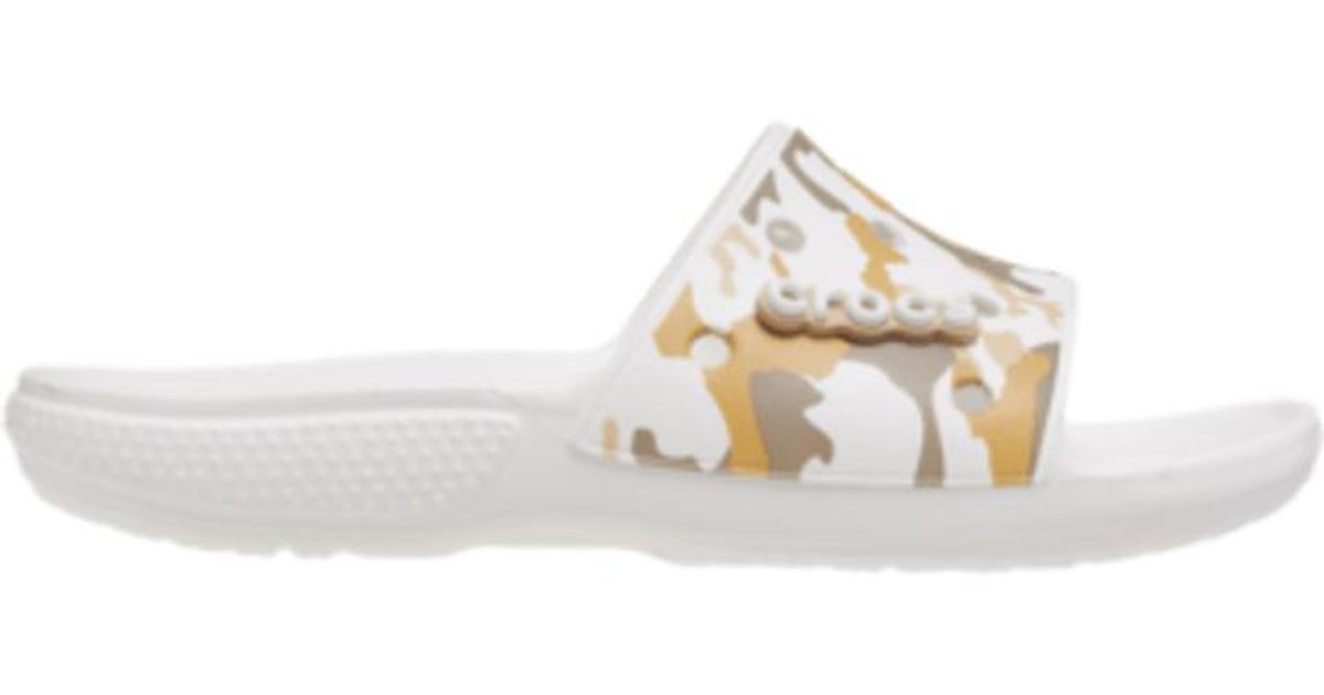 crocs camouflage slide sandals