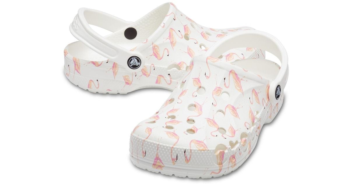 Crocs™ White / Flamingo Baya Seasonal Printed Clog | Lyst