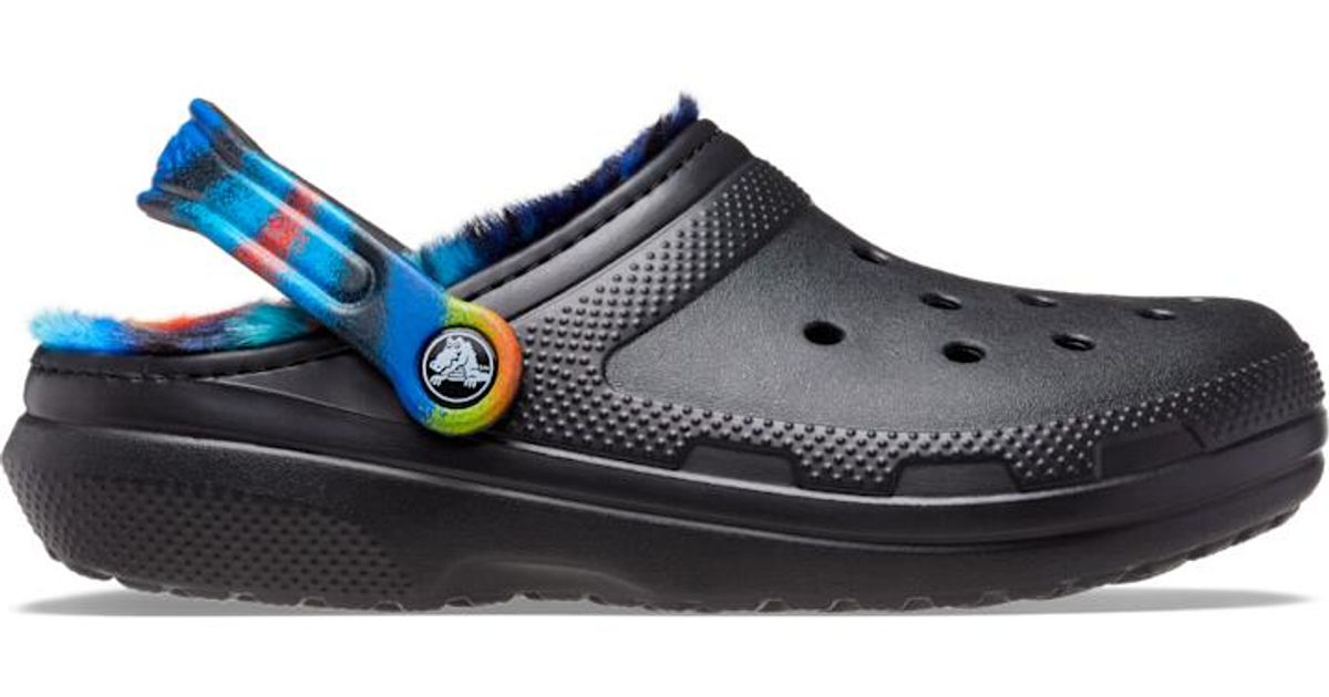 Crocs™ Classic Fur Lined Spray Dye Clog in Black Lyst Canada