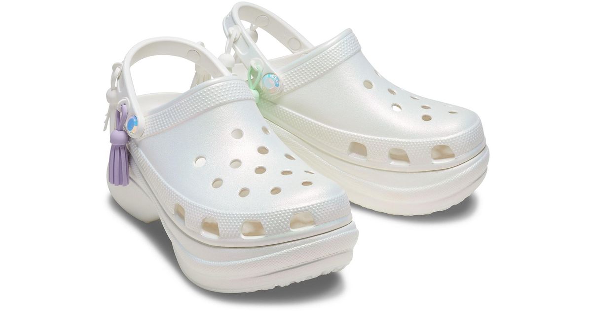 black iridescent crocs