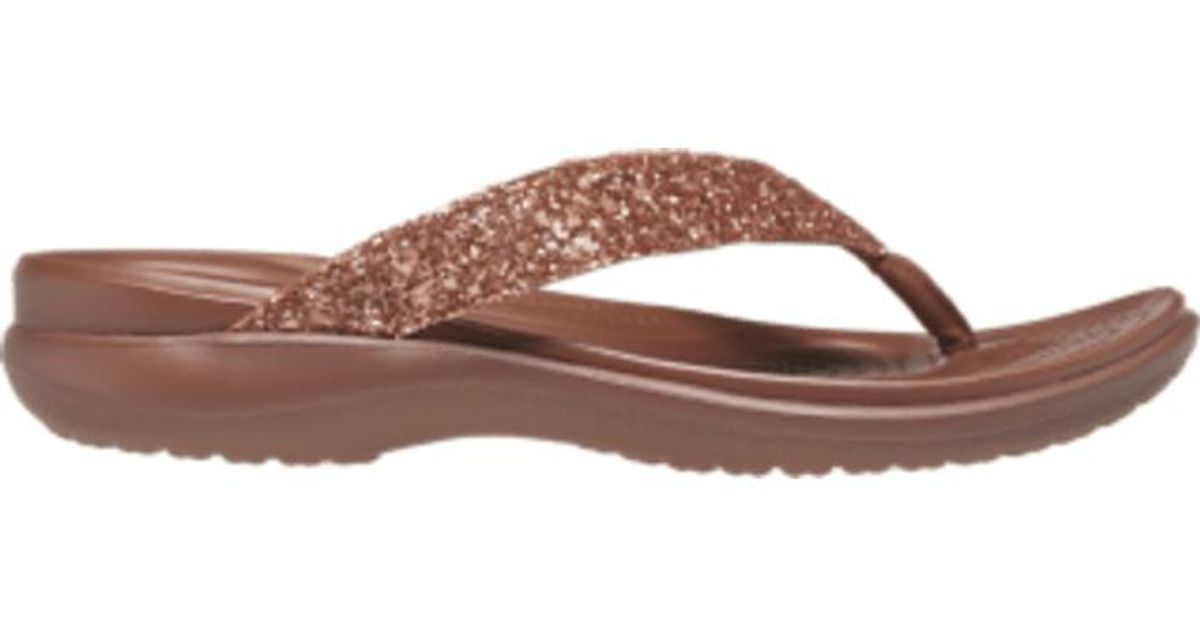 Crocs™ Capri V Glitter Flip in Brown | Lyst