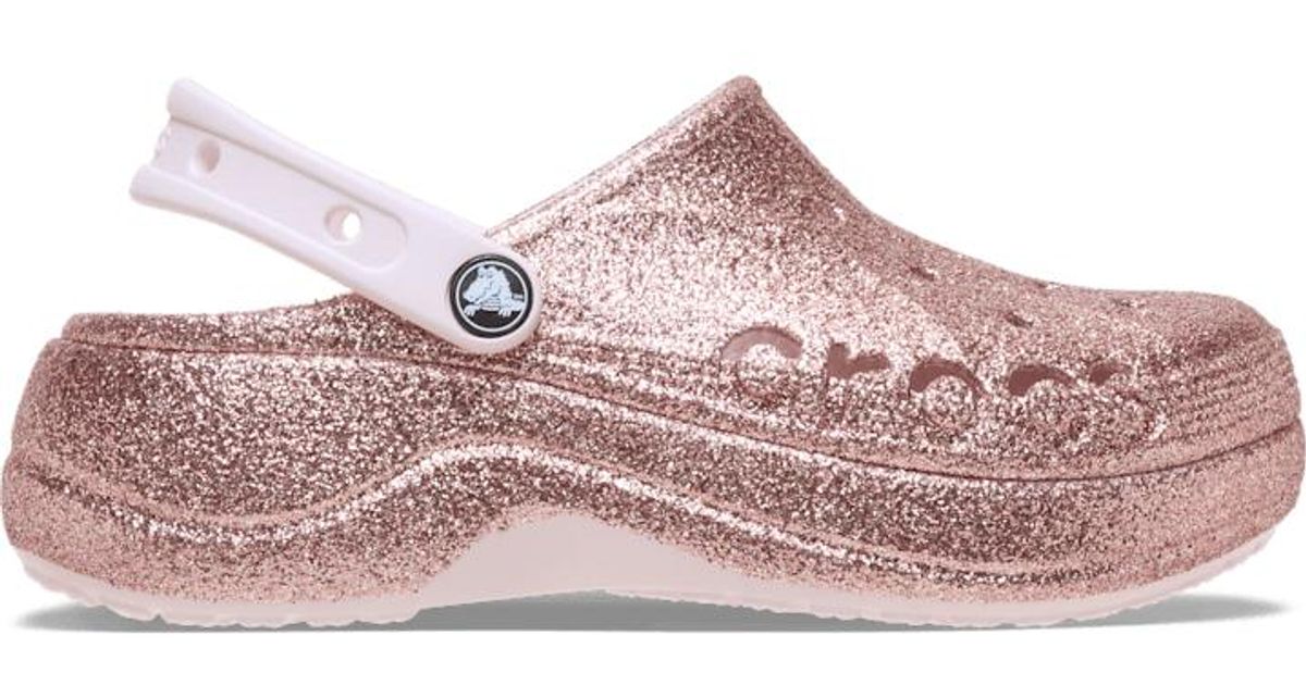 Baya Platform Glitter Sabots Femmes Barely Crocs™ en coloris Noir | Lyst