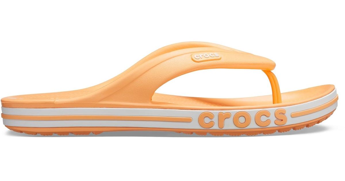 Crocs™ Cantaloupe Bayaband Flip in Orange | Lyst