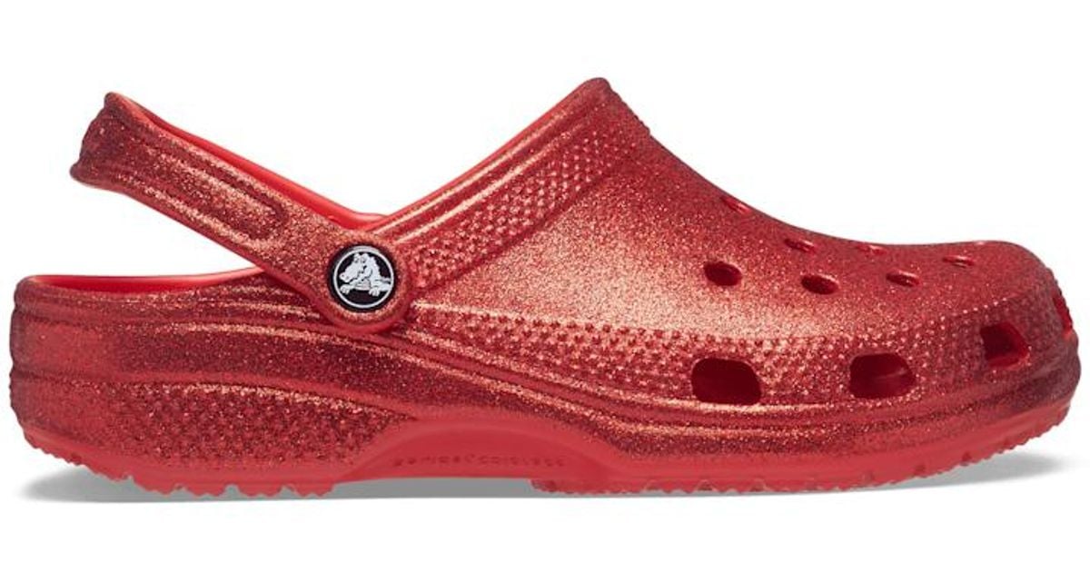 stakåndet sagde Forbavselse Crocs™ Classic Glitter Clog in Red | Lyst