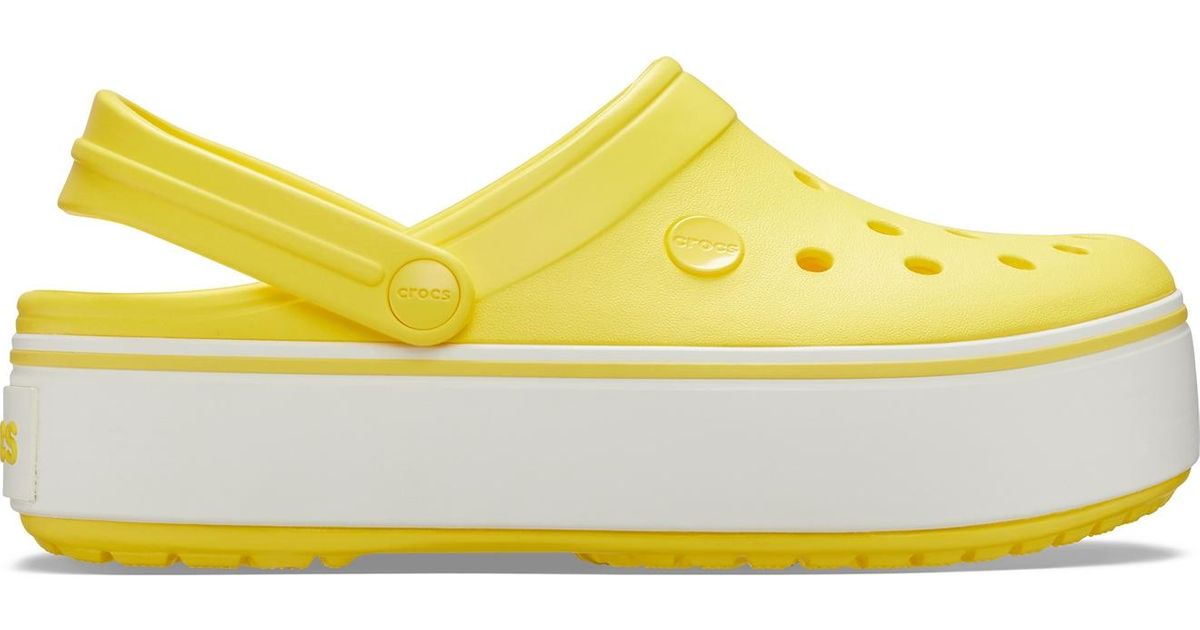 yellow crocs platform