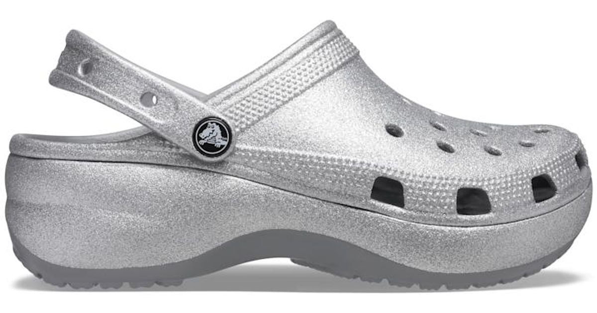 Crocs™ Classic Platform Glitter Clog in Grey Lyst Canada