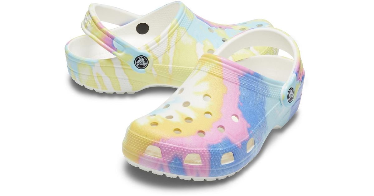 Crocs™ White / Multi Classic Tiedye Graphic Clog Lyst