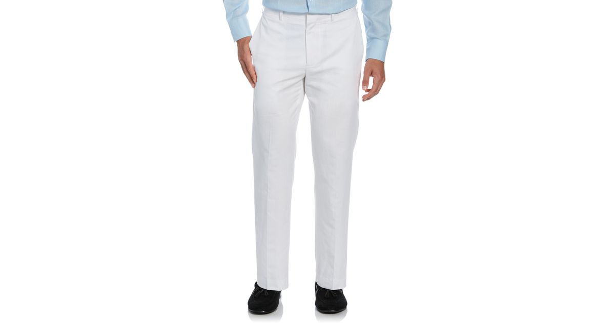 Cubavera Men's Linen-Blend Herringbone-Textured Flat-Front Dress Pant
