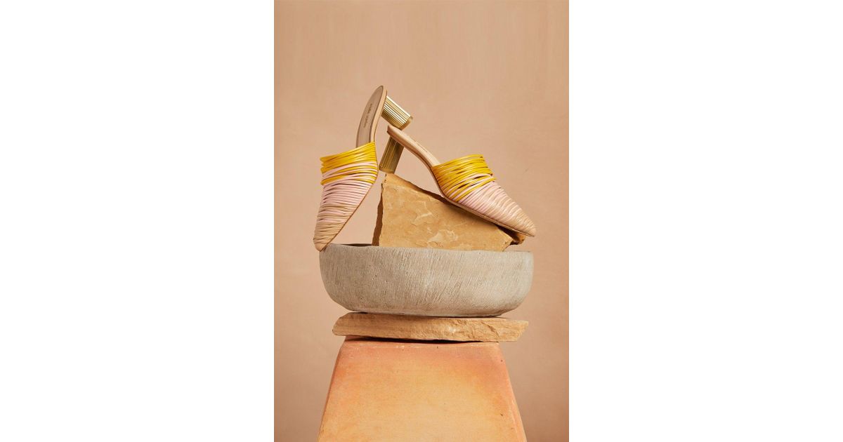 cult gaia sage leather mules