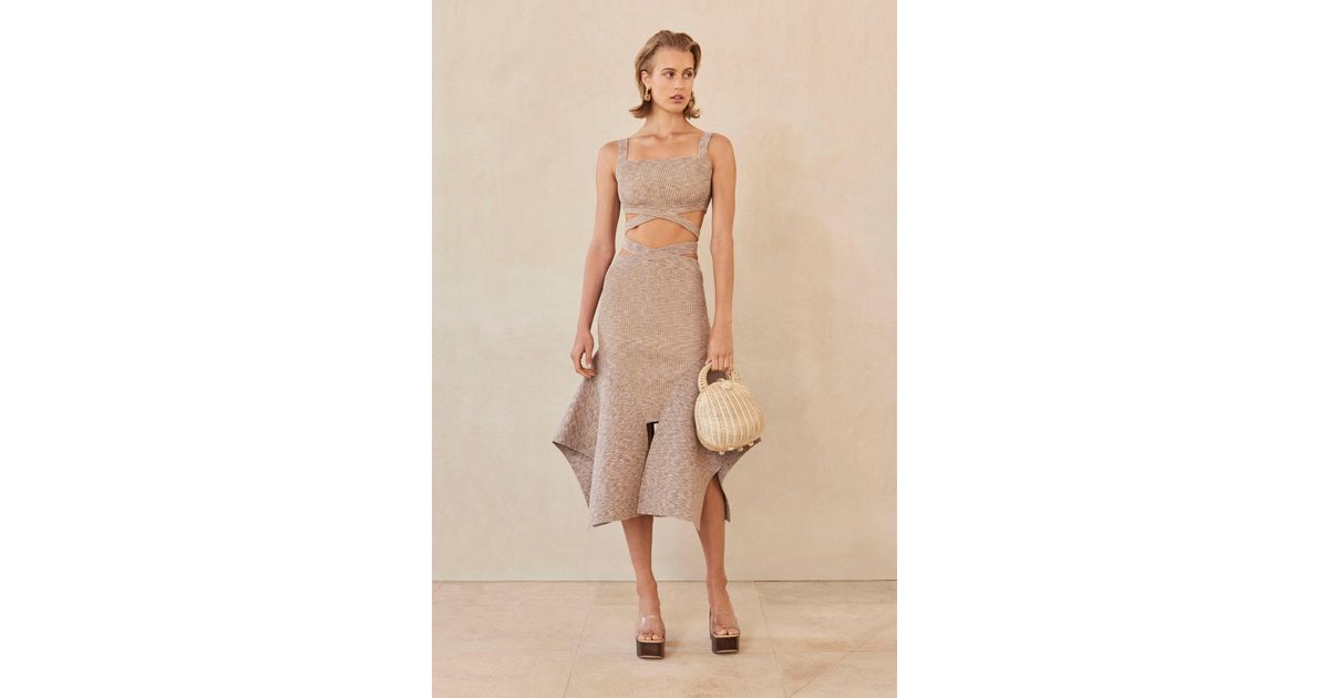 Cult Gaia Dominique Knit Skirt in Natural | Lyst