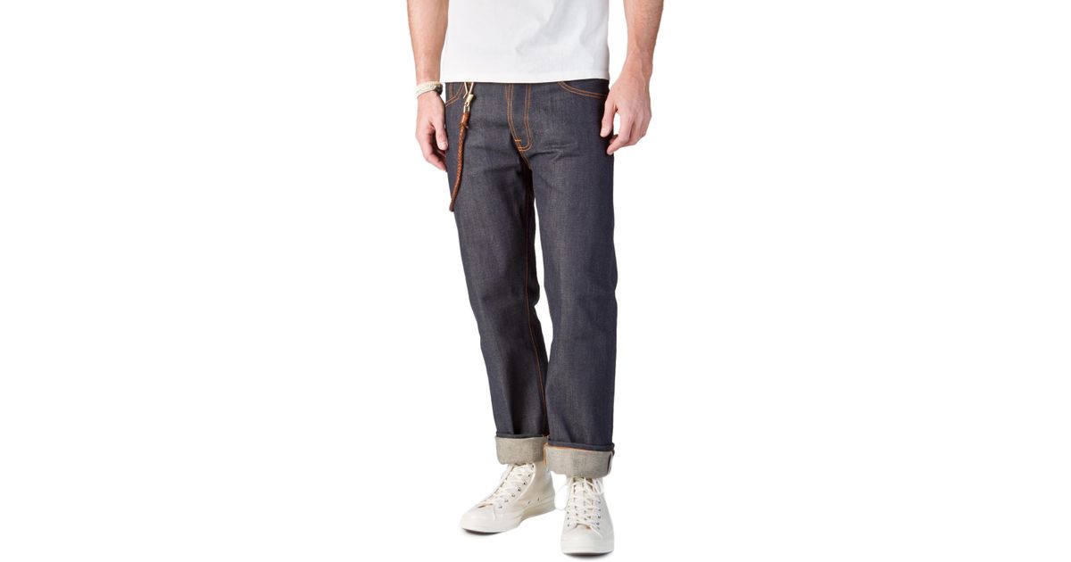 nudie loose leif dry selvage