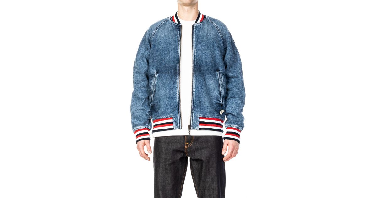 Nudie Jeans Denim Alex Bomber Jacket 