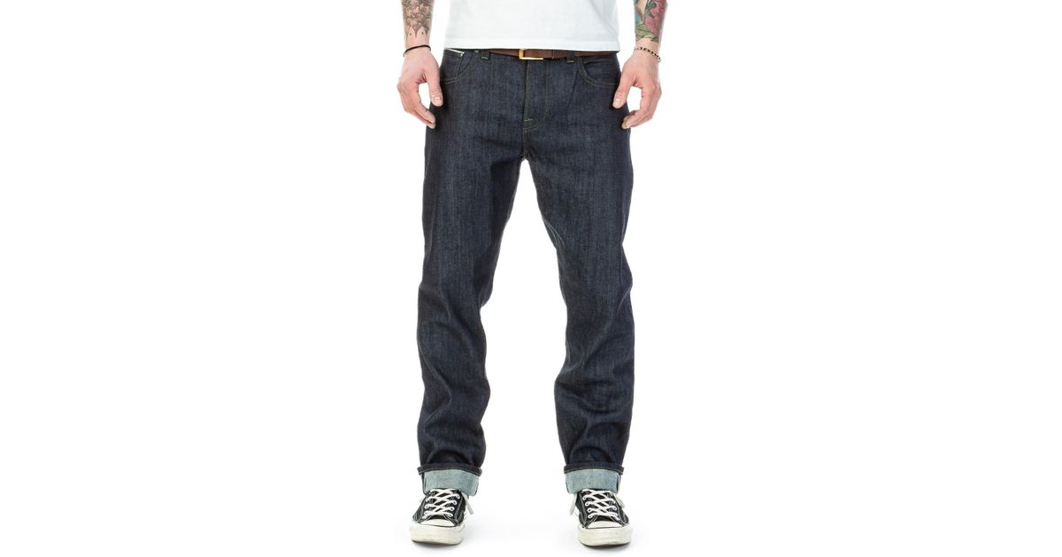 nudie jeans sleepy sixten dry green selvage