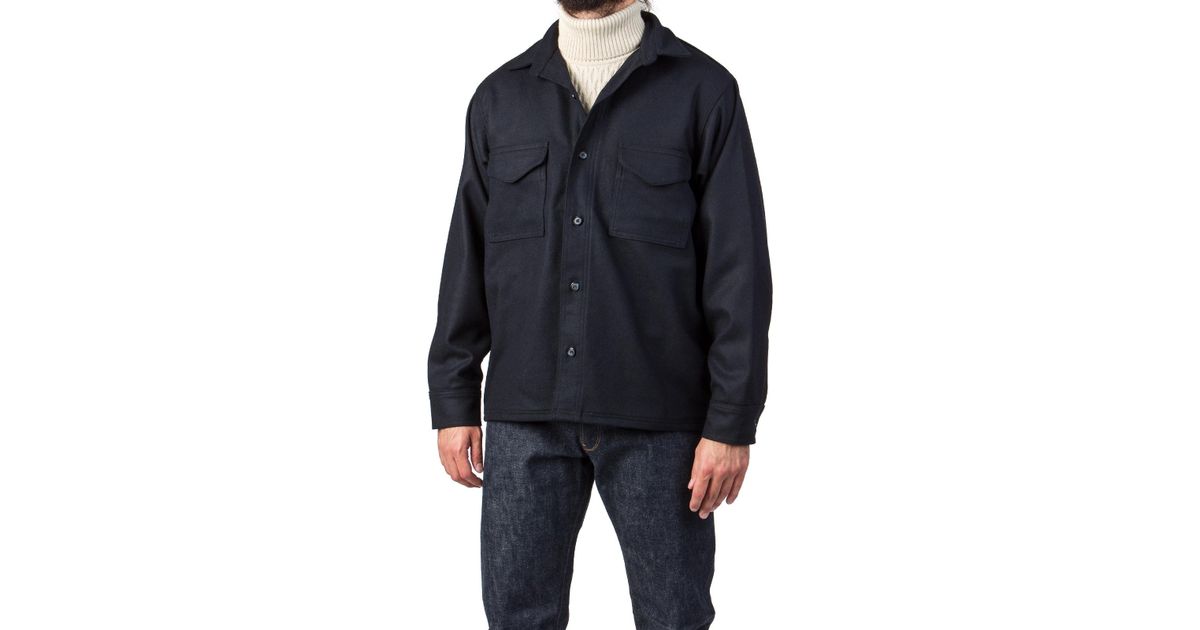 Filson Wool Jac-shirt Navy in Blue for 