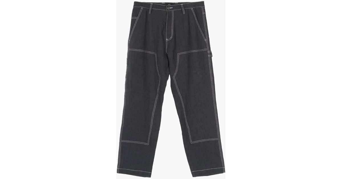 Stussy Solid Linen Work Pant Charcoal 