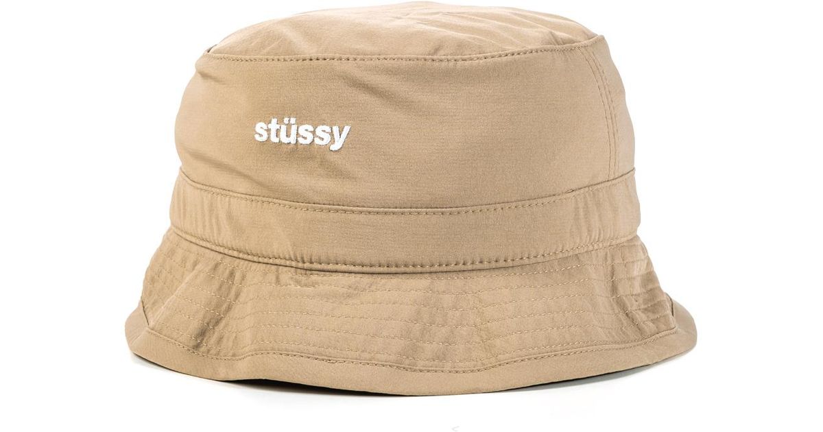 Stussy Cotton Bungee Bucket Hat Tan in 