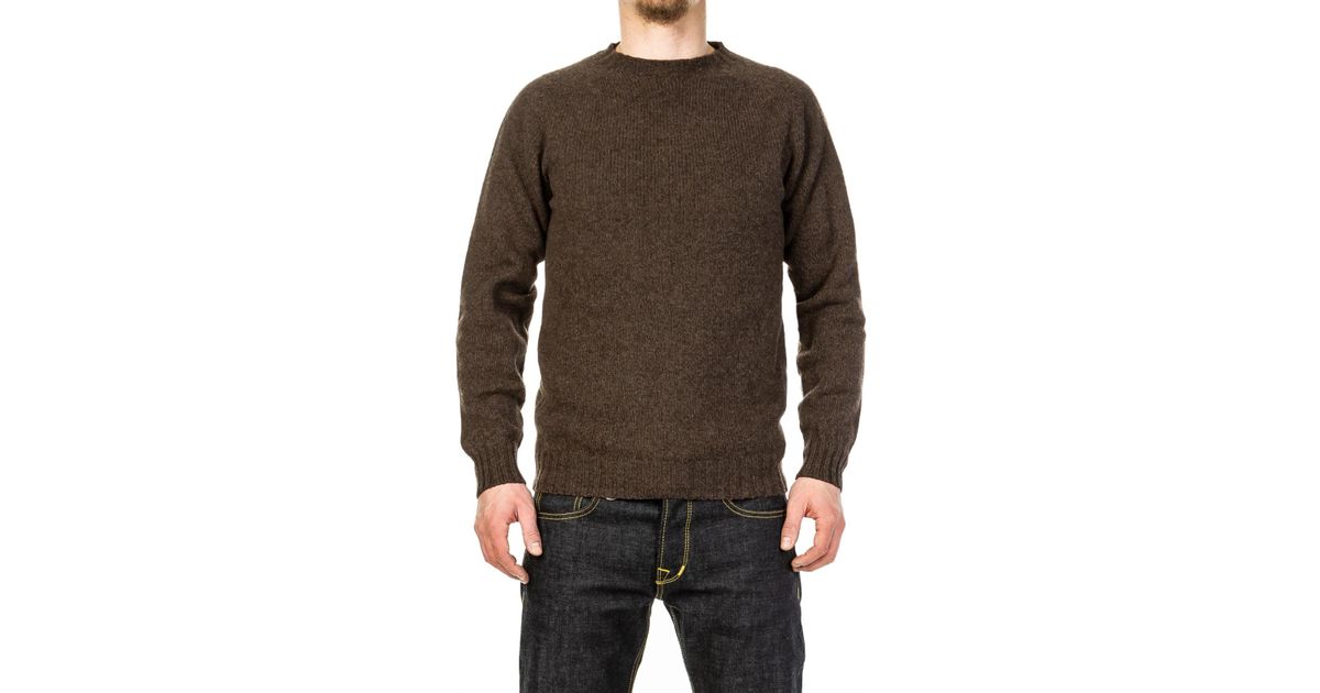 Filson Wool 4GG Crew Neck Sweater Dark Walnut for Men | Lyst