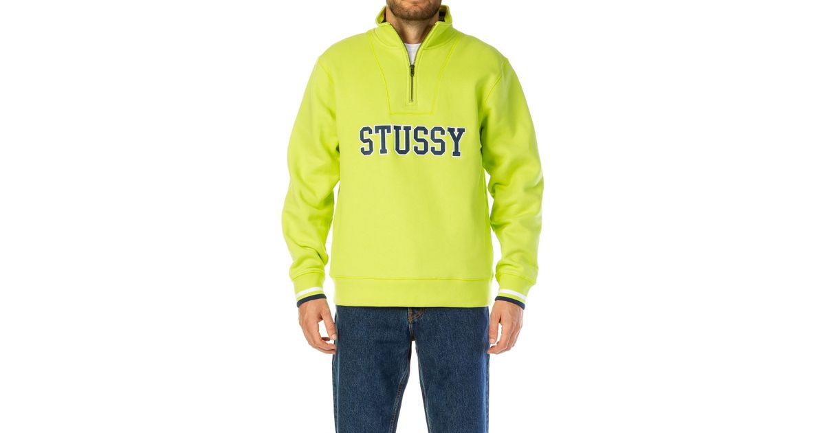 stussy contrast rib mock neck
