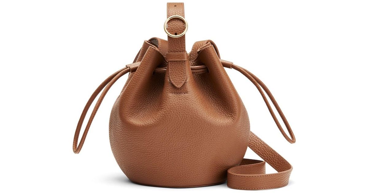 mini drawstring bucket bag