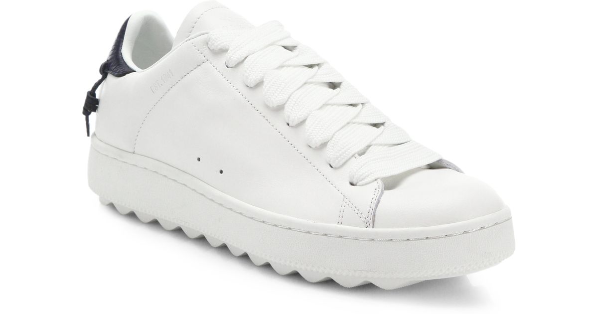 COACH Leather Sneakers in White for Men 