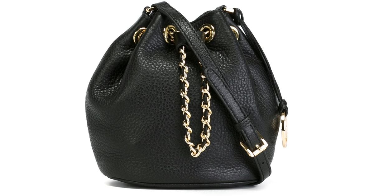 MICHAEL Michael Kors Leather Bucket Bag in Black | Lyst