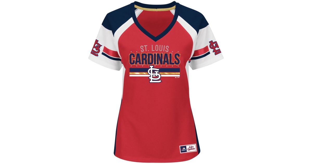 Majestic Synthetic Women&#39;s St. Louis Cardinals Draft Me T-shirt in Red - Lyst