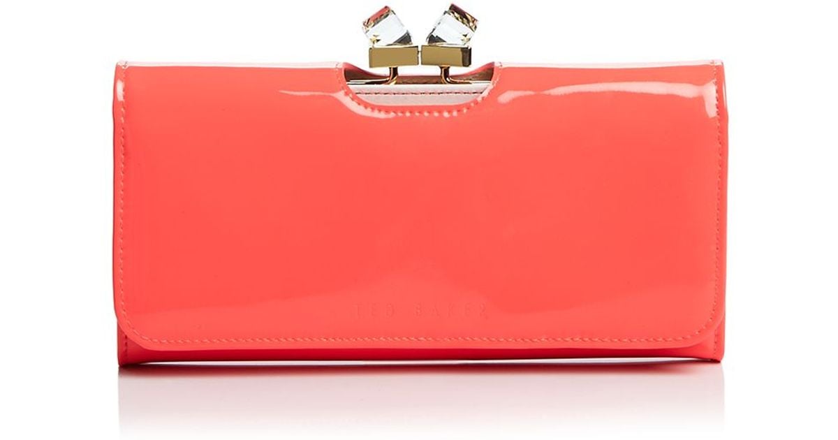 Ted Baker Wallet - Missti Foldover in Orange - Lyst