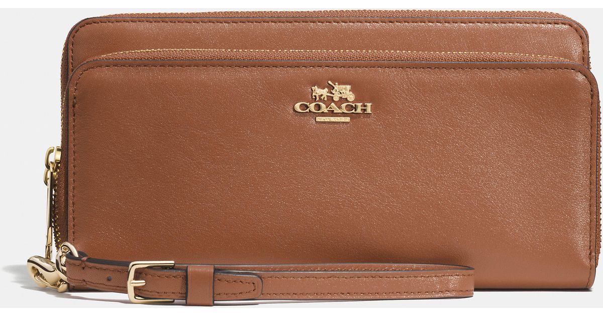 double zip accordion wallet