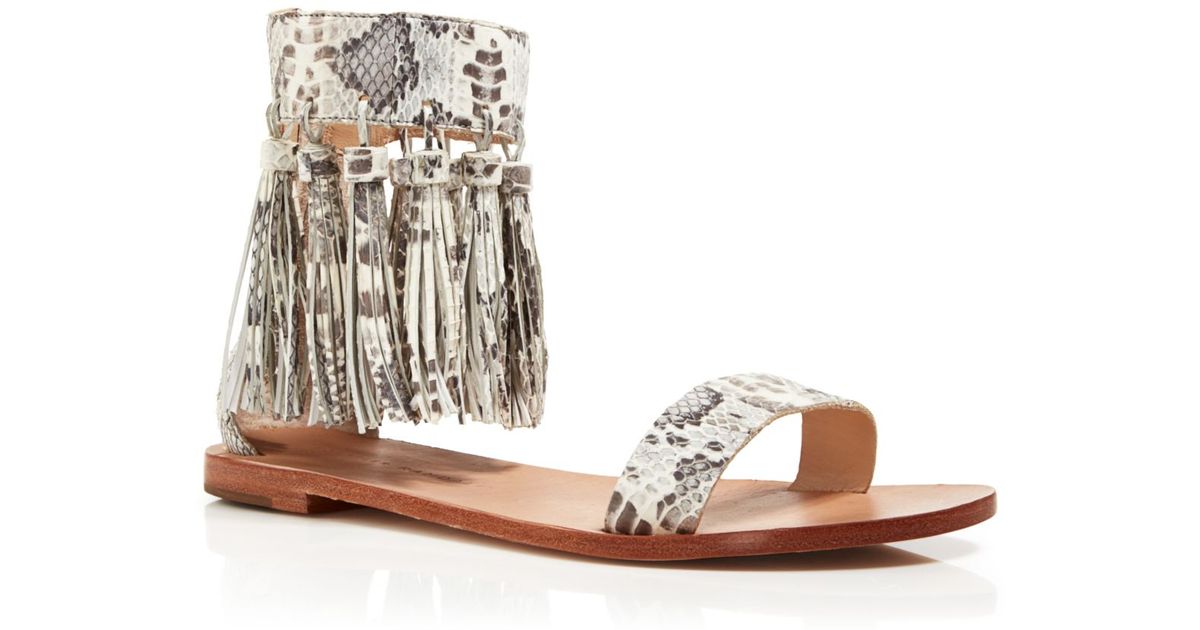 tassel flat sandals