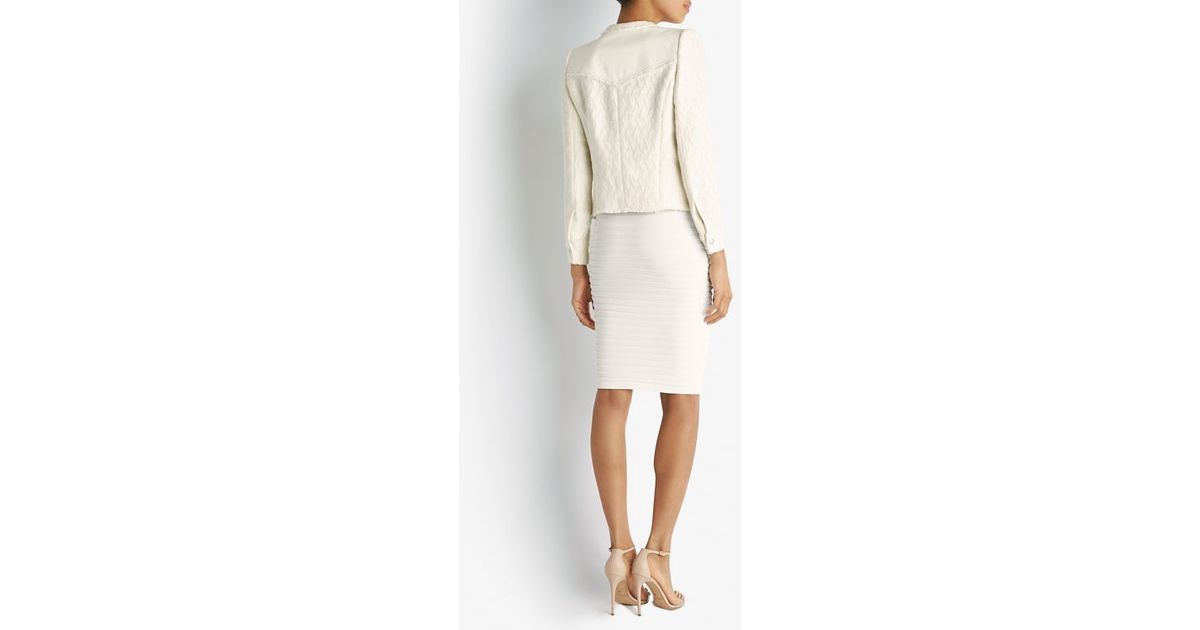 Iro Halston Leather Yoke Western Jacket In White Lyst