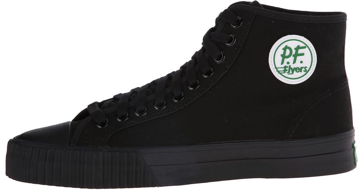 pf flyers black and white
