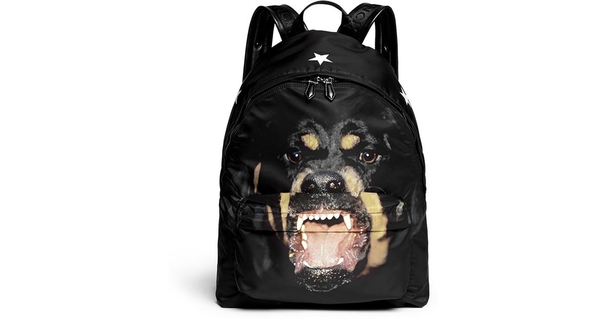 Givenchy Rottweiler Print Nylon Backpack in Black for Men | Lyst