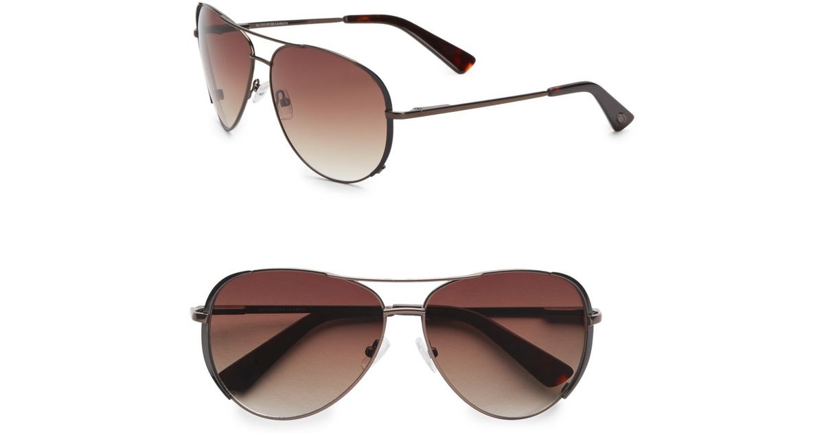 O By Oscar De La Renta Eyewear Womens Ssc4028 Aviator Sunglasses