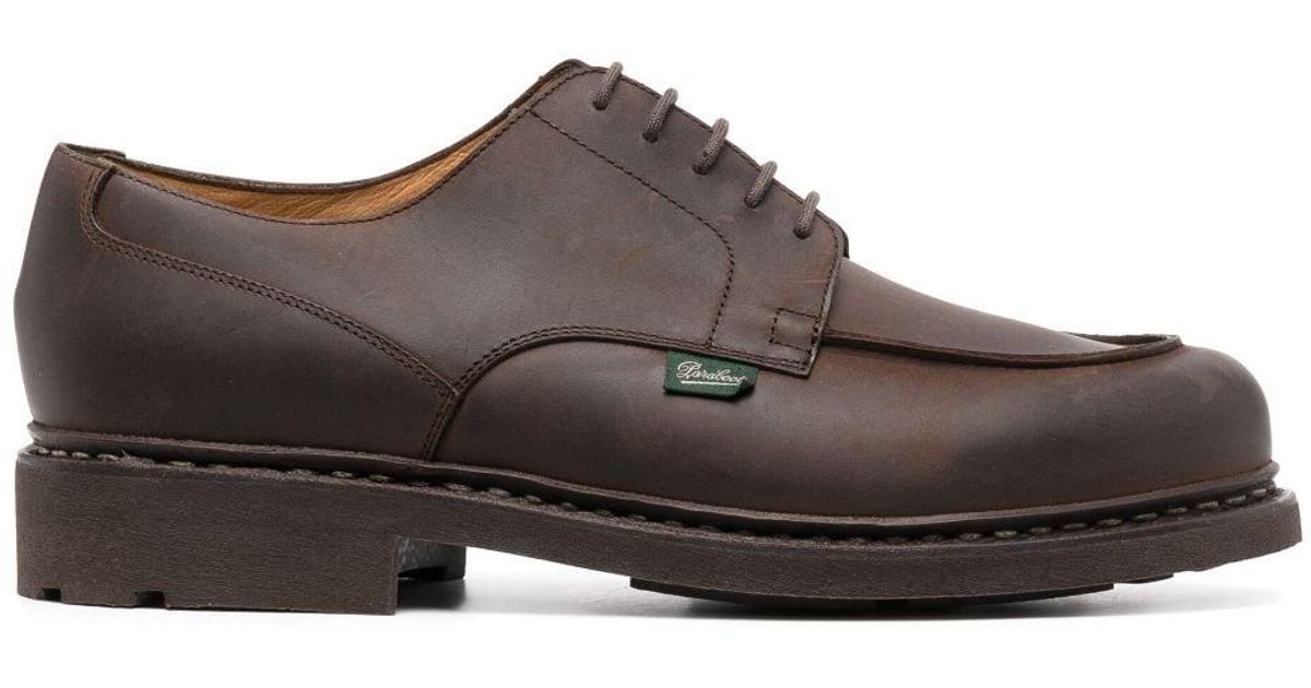 Paraboot Chambord Leather Lace-up Shoes in Brown for Men | Lyst