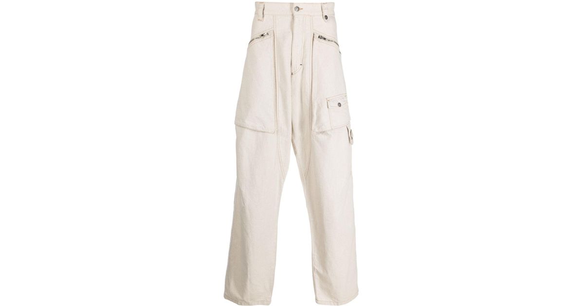 Isabel Marant Paciane Straight-leg Trousers in White | Lyst
