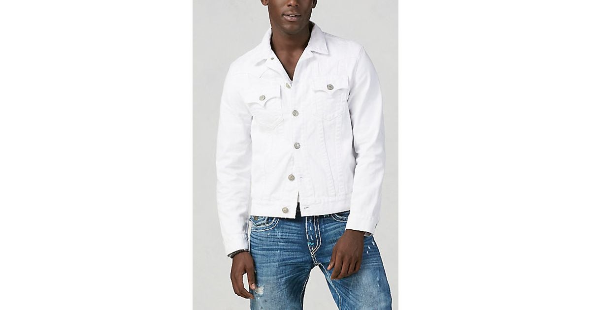 white true religion jean jacket