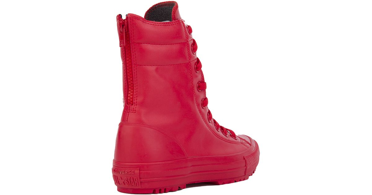 red converse boots